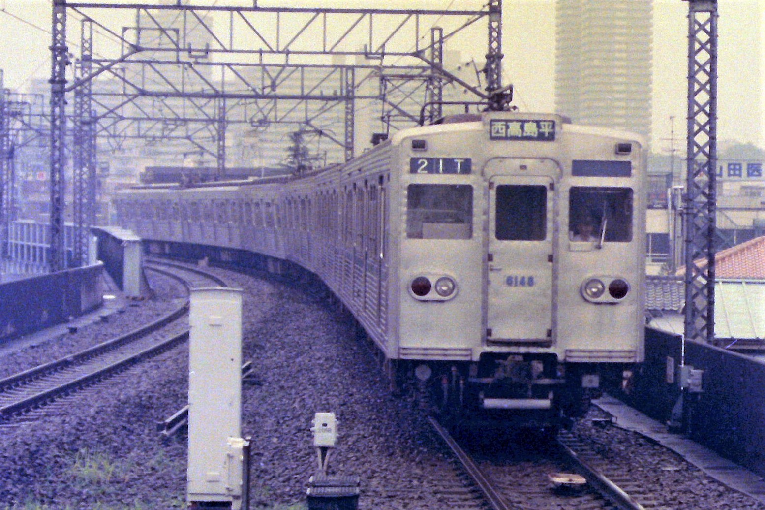車号板　都営三田線　6000形 都営6000形、10-000形（1985年ころ） 車号板 都営三田線 6000